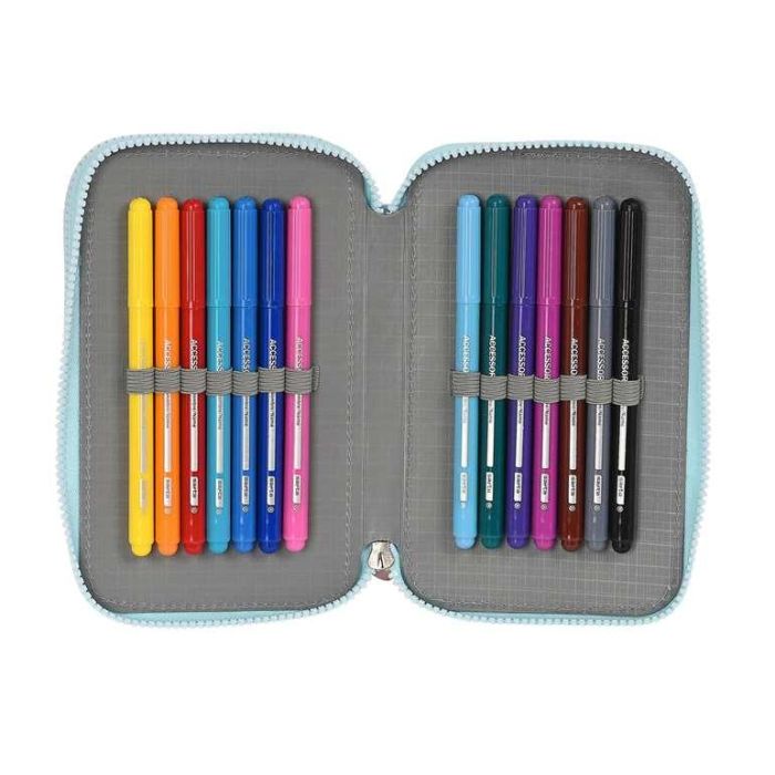 Plumier Doble Moos Garden Turquesa 12.5 x 19.5 x 4 cm (28 piezas) 4 Plumier Doble Moos Garden Turquesa 12.5 x 19.5 x 4 cm (28 piezas) 4