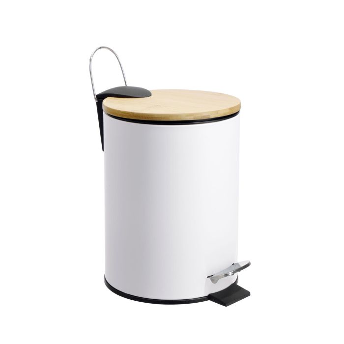 Inde Cubo Pedal Metal Bambú 3L 17x17x22.7 cm Surtido 9