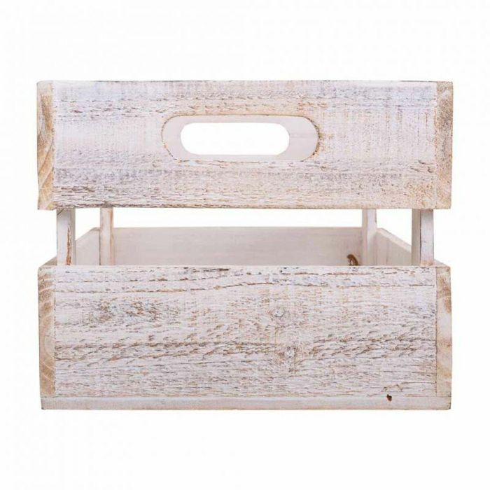 Cajas de almacenamiento Alexandra House Living CARGO Blanco Madera de abeto 24 x 19 x 38 cm 33 x 20 x 18 cm 28 x 15,5 x 17 cm 3 7