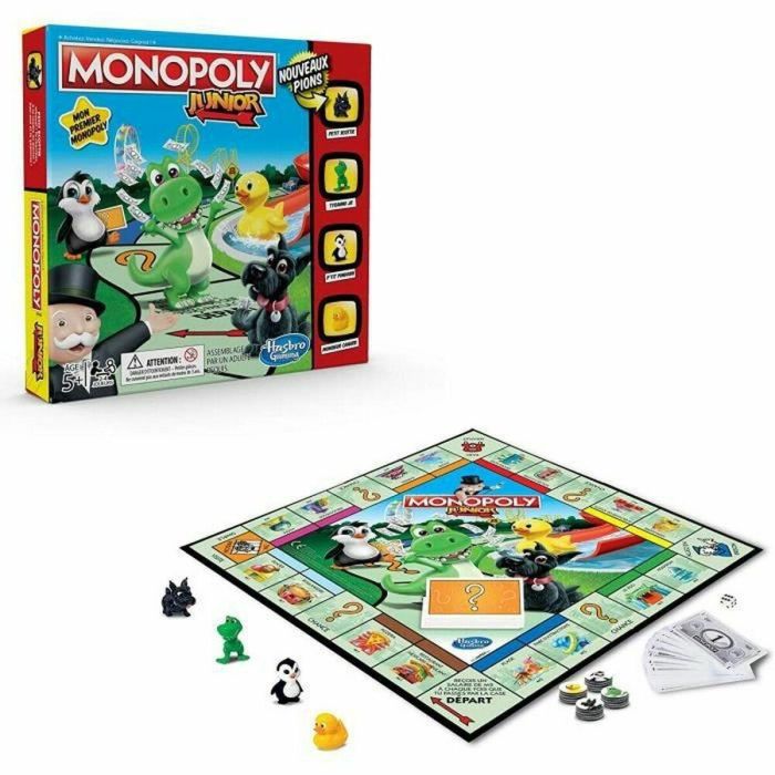 MONOPOLY - Junior, el juego para niños - Juego de mesa, versión francesa del juego de mesa MONOPOLY - Junior, el juego para niños - Juego de mesa, versión francesa del juego de mesa