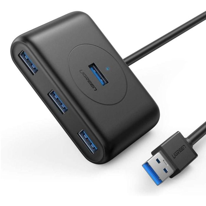 UGREEN Hub USB-A 4 en 1, USB 3.2 Gen 1 (5 Gbps) con 4 Puertos USB-A, para PC/Laptop, Negro, 0.5 m