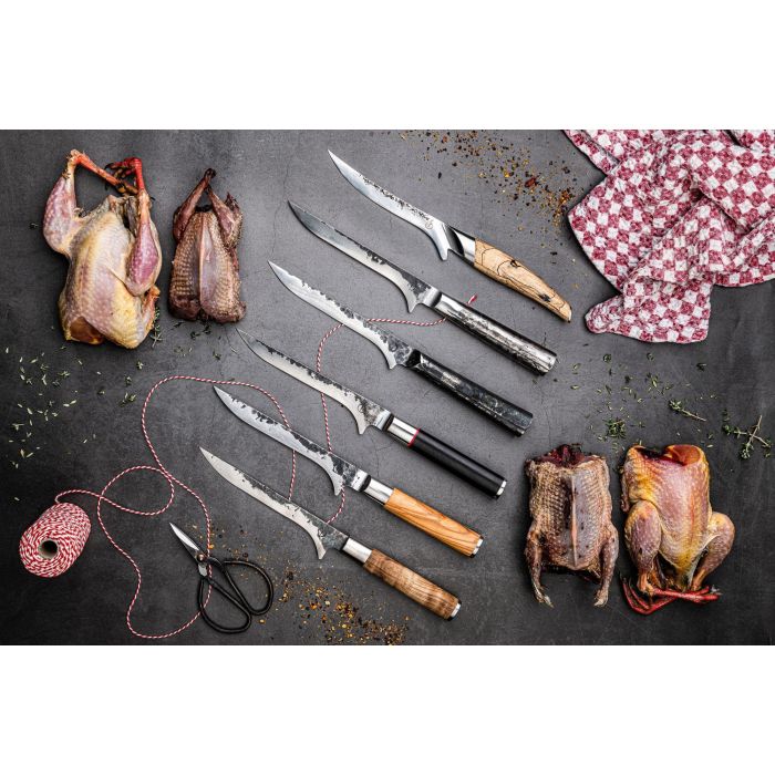 Forged COS1699275303390 Cuchillo Deshuesador KATAI Forjado, Acero VG10, Mango de Madera de Raíz, 15 cm