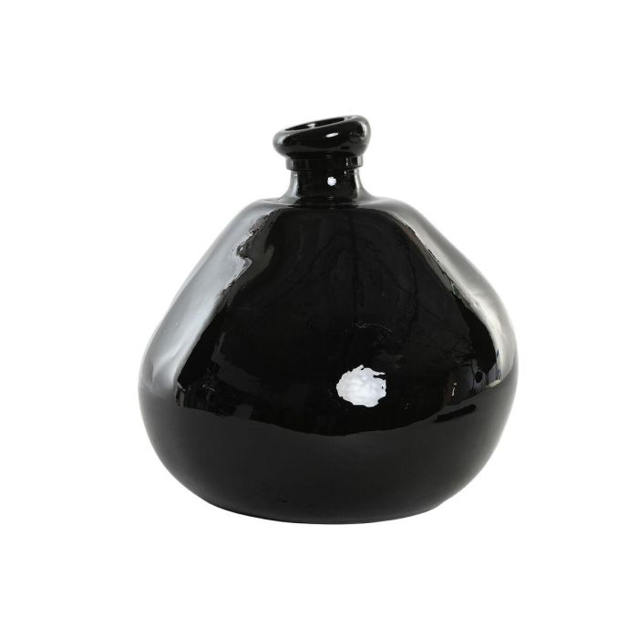 Jarrón Home ESPRIT Negro Cristal reciclado 31 x 31 x 32 cm Jarrón Home ESPRIT Negro Cristal reciclado 31 x 31 x 32 cm