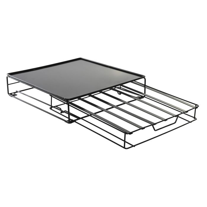 DKD Home Decor Soporte Dispensador Organizador de Cápsulas Nespresso para 48 de Metal Negro, 32x28.7x7 cm para Cocina 1