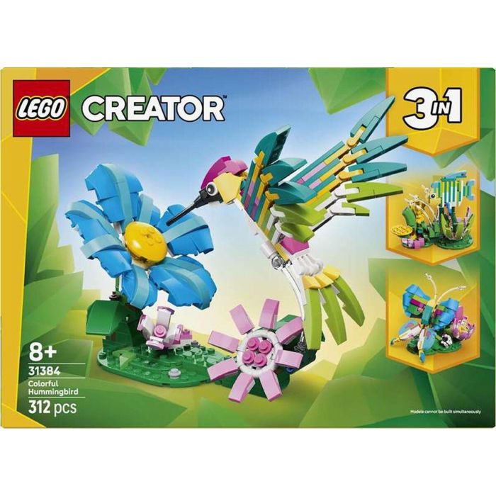 Lego Creator 3 en 1 Juego de Construcción Fauna Salvaje: Colibrí de Colores, Juguete para Niños y Niñas a Partir de 8 Meses (31144)