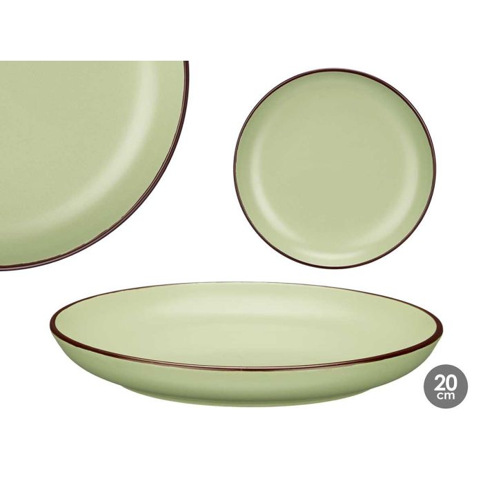 Plato Postre 20 Cm Verde Oliva Vessia (36 Unidades) Plato Postre 20 Cm Verde Oliva Vessia (36 Unidades)