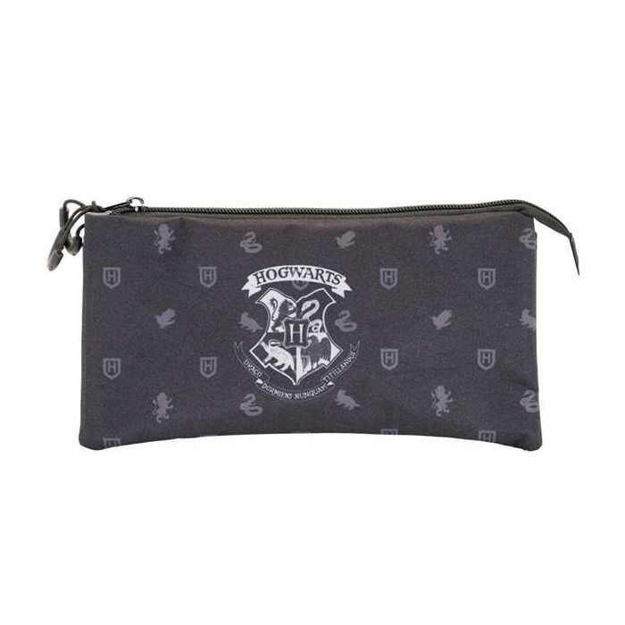 Karactermania Estuche Portatodo Triple Harry Potter Hogwarts Negro 11x23x7 cm 1