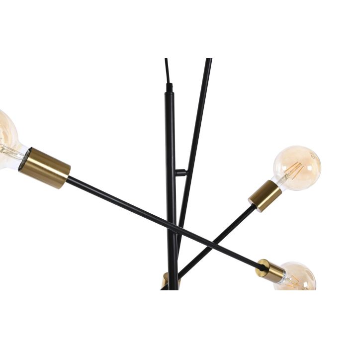 DKD Home Decor Lámpara Techo Moderno Negro Dorado 52 x 50 x 60 cm 2
