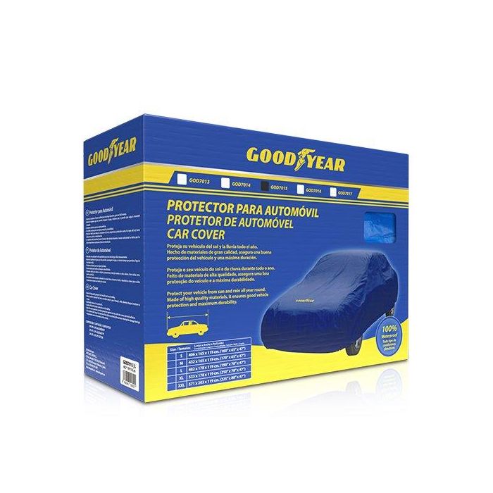 Good Year Funda Cubre Coche Talla L GOD7015 Exterior Interior Impermeable Protección UV Azul 1 Good Year Funda Cubre Coche Talla L GOD7015 Exterior Interior Impermeable Protección UV Azul 1