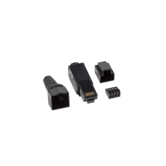 Lanberg PLU-6000TL Conector RJ45 Cat6 UTP Macho Negro - Nylon, Policarbonato