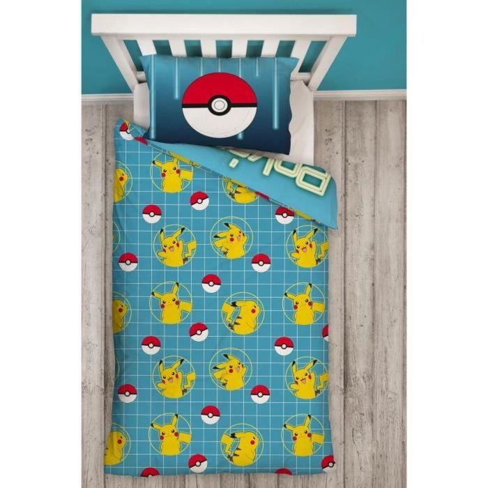 Pokemon Juego de Cama Reversible Pikachu Laser Microfibra 1 Funda Nórdica 140 x 200 cm + 1 Funda de Almohada 63 x 63 cm 2 Pokemon Juego de Cama Reversible Pikachu Laser Microfibra 1 Funda Nórdica 140 x 200 cm + 1 Funda de Almohada 63 x 63 cm 2