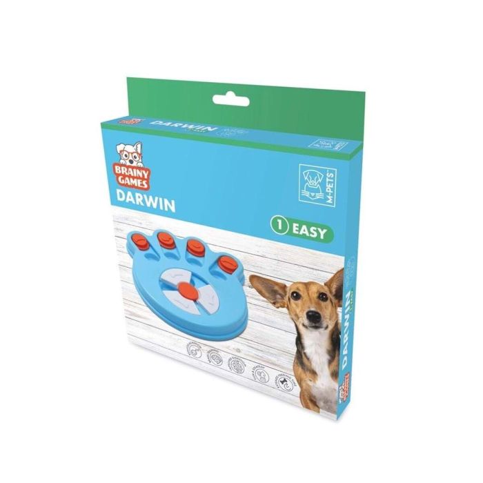 M Pets MPE6953182713173 Juego Inteligente Darwin para Perros - 14 x 13,5 x 3 cm - Nivel Fácil 3