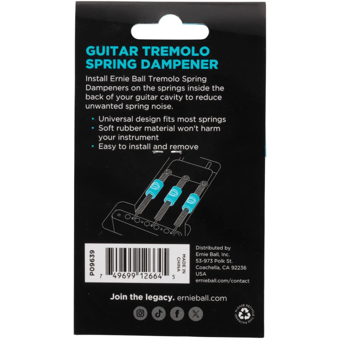 Ernieball Muteador Cuerdas para Trémolo de Guitarra - Reduce Ruido y Sobrertonos 2