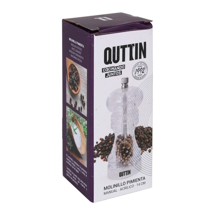 Molinillo de Pimienta Acrílico 14 cm Quttin (18 Unidades) 4 Molinillo de Pimienta Acrílico 14 cm Quttin (18 Unidades) 4