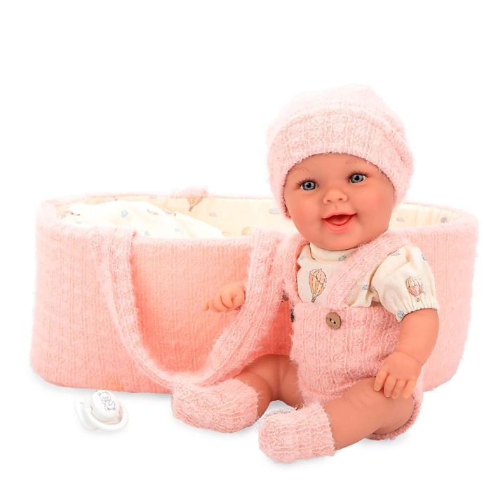 Muñecas Arias Muñeca Elegance Gadi Rosa de 33 cm con Capazo y Bolsa, Cuerpo de Vinilo, Juguete para Niñas +3 Años 2 Muñecas Arias Muñeca Elegance Gadi Rosa de 33 cm con Capazo y Bolsa, Cuerpo de Vinilo, Juguete para Niñas +3 Años 2