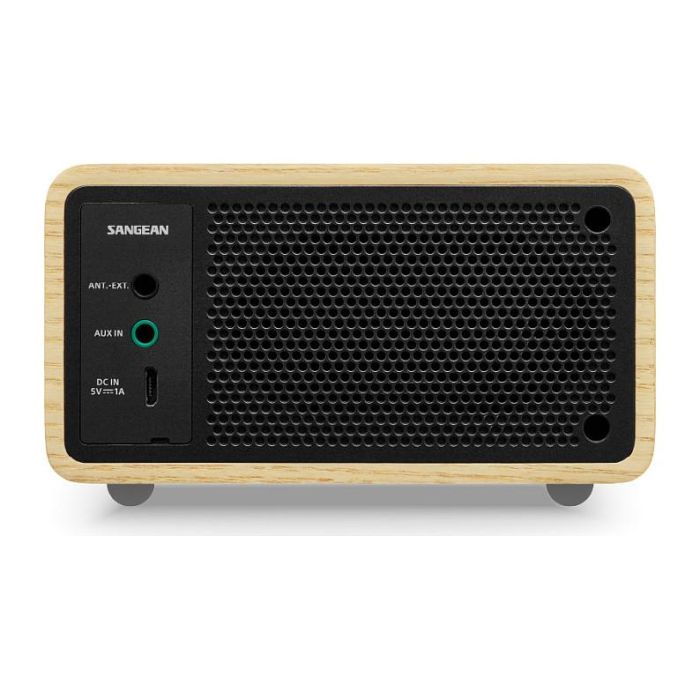 Sangean DDR-7 Radio Digital Personal de Madera Natural, DAB+, FM, Bluetooth 5.0, Pantalla OLED, 8W, Batería Recargable