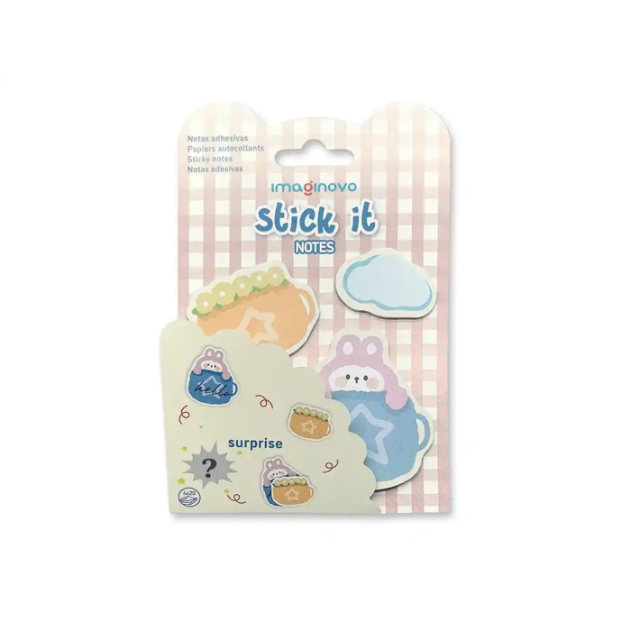 Imaginovo Bloc notas adhesivas sorpresa 20 hojas tamaños surtidos rojo 1