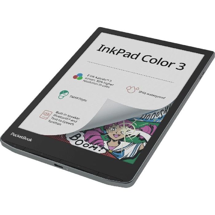 PocketBook InkPad Color 3 Lector de Libros Electrónicos 7.8" E Ink Color 32GB Stormy Sea Gris Resistente al Agua 2