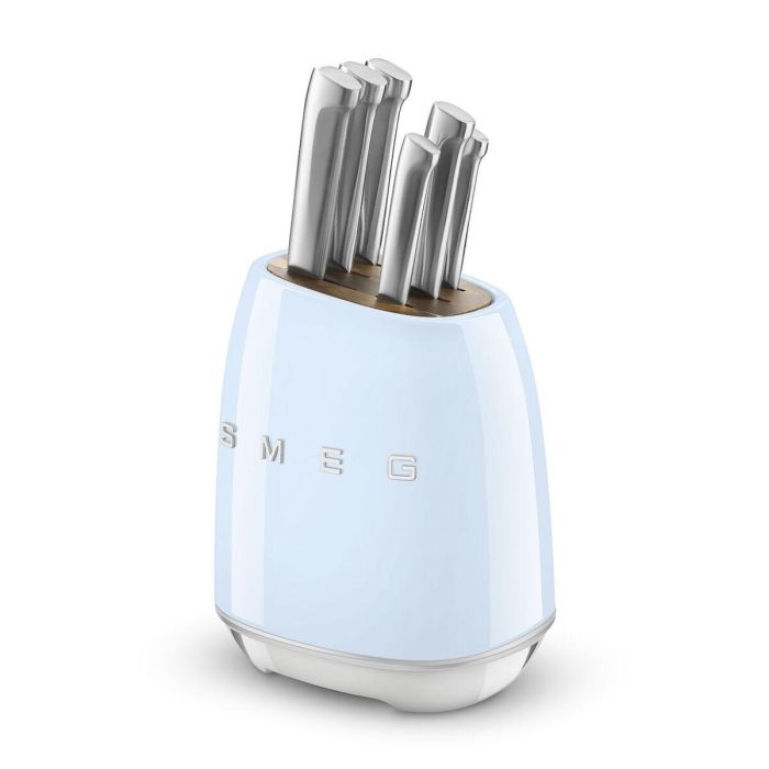 Smeg Knife Block 50'S Style Pastel Blue KBSF02PB 6 Smeg Knife Block 50'S Style Pastel Blue KBSF02PB 6