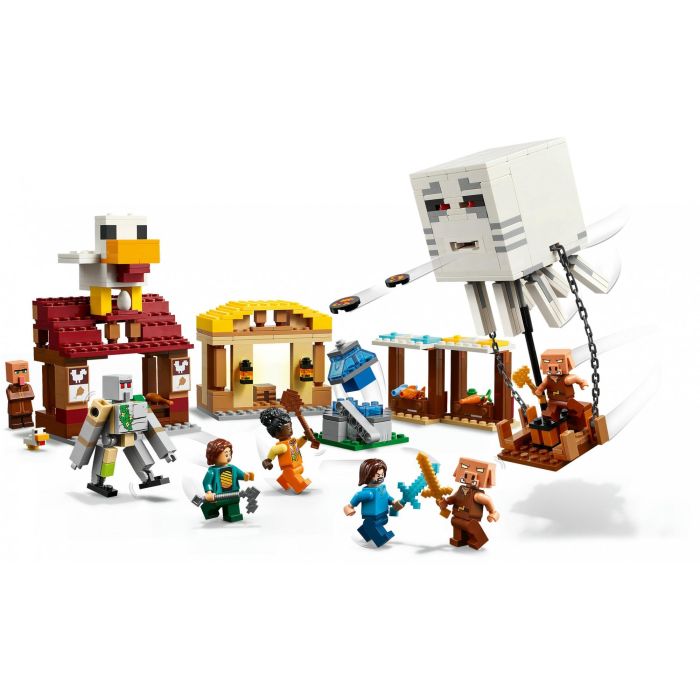 LEGO 21273 Minecraft Set de Construcción Ataque a la Aldea del Globo de Ghast con Steve, Piglins y Gólem +10 años 3