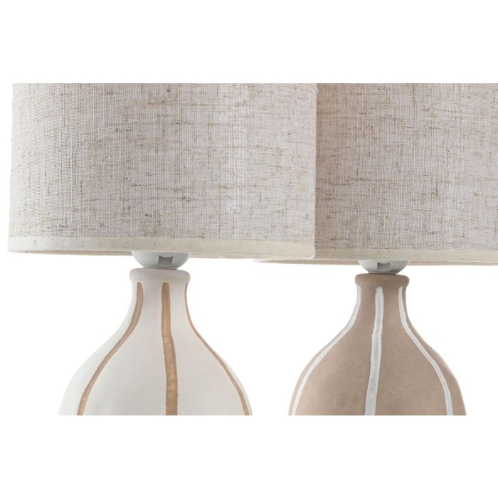 Lampara Sobremesa Urban DKD Home Decor Marron Beige 18 x 32 x 18 cm (6 Unidades) 2 Lampara Sobremesa Urban DKD Home Decor Marron Beige 18 x 32 x 18 cm (6 Unidades) 2