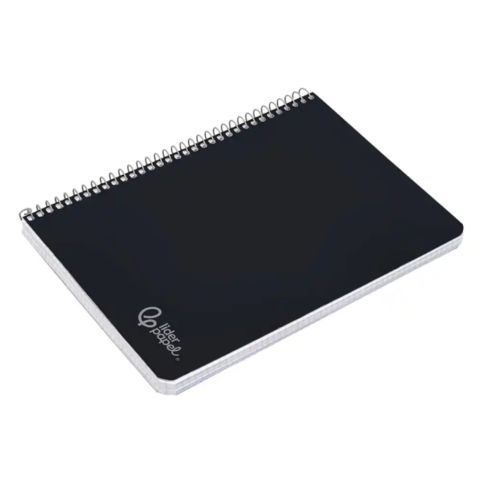 Liderpapel Cuaderno Espiral A4 Witty Tapa Dura 80 Hojas 90gr Pauta 2,5mm Con Margen Negro 4