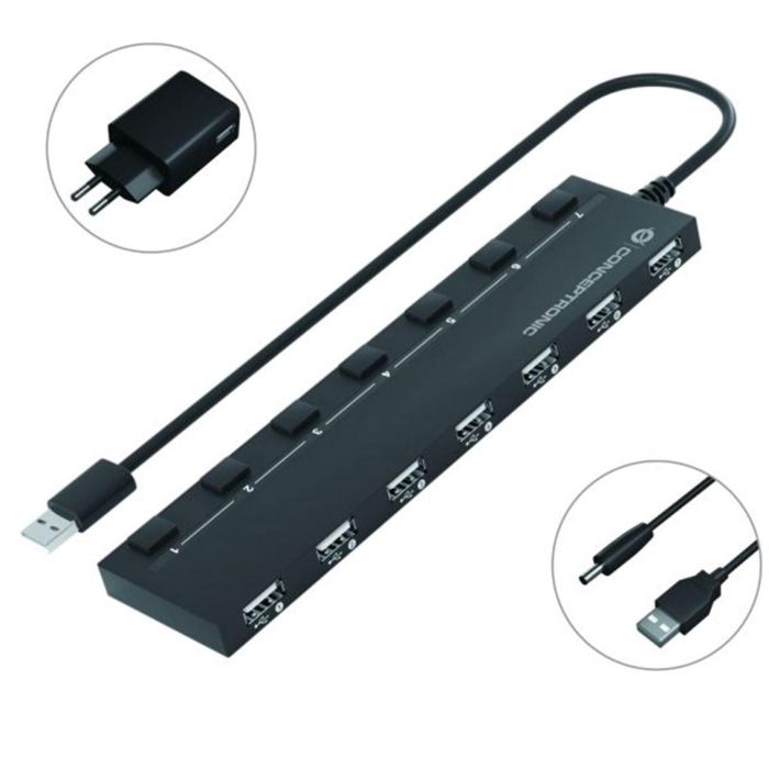 Hub Usb 2.0 Conceptronic Hubbies08 7 Hub Usb 2.0 Conceptronic Hubbies08 7
