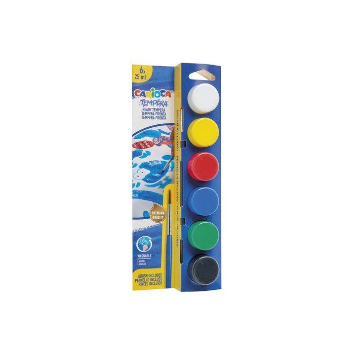 Tempera Carioca 25Ml (Bote) Estuche De 6