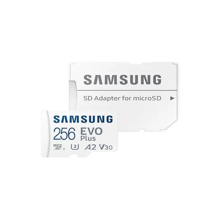 Samsung MB-MC256SA/EU Tarjeta de Memoria microSDXC EVO Plus 256GB Clase 10 A2 V30 con Adaptador SD 160MB/s