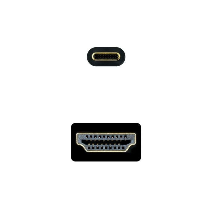 Cable USB-C a HDMI NANOCABLE 10.15.5132 Negro 1,8 m 4K Ultra HD 2 Cable USB-C a HDMI NANOCABLE 10.15.5132 Negro 1,8 m 4K Ultra HD 2
