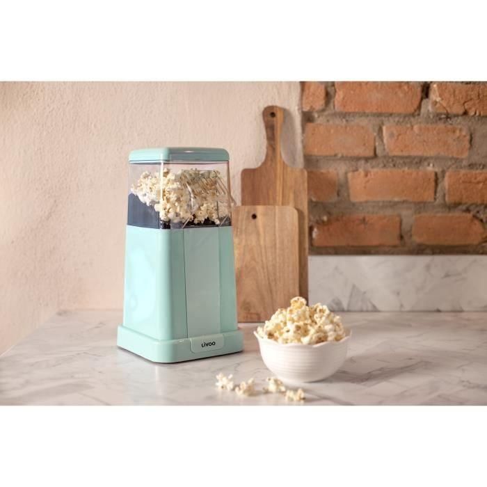 Máquina de palomitas de maíz - LIVOO - DOM497 - 1200W - Hasta 100 g de granos - Azul 4 Máquina de palomitas de maíz - LIVOO - DOM497 - 1200W - Hasta 100 g de granos - Azul 4