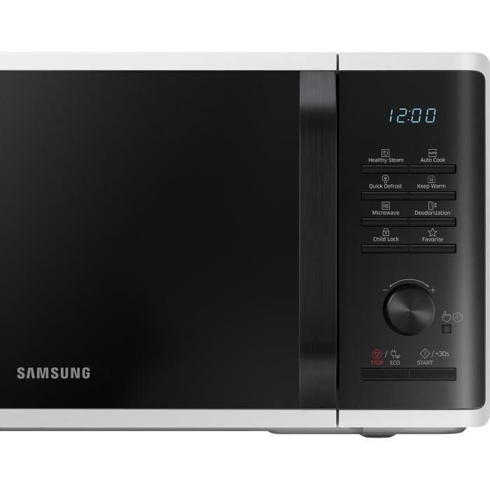 Samsung Microondas Solo 23L con Control Electrónico, Función Mantener Caliente, Descongelación Rápida y a Vapor, Blanco 3
