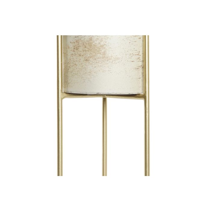 DKD Home Decor Portavela Moderno Bicolor Dorado Cristal y Metal 13 x 41 x 13 cm 1