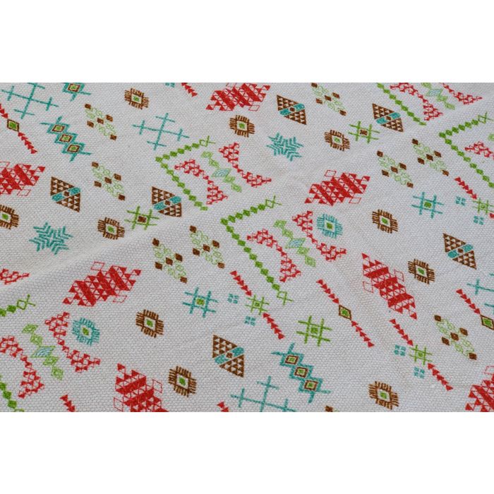 DKD Home Decor Alfombra Boho Blanca de Algodón Bordada con Diseño Ikat, Colección Quais, 230x160 cm (Grosor 0,4 cm, 715 gsm) (2 Unidades) 1 DKD Home Decor Alfombra Boho Blanca de Algodón Bordada con Diseño Ikat, Colección Quais, 230x160 cm (Grosor 0,4 cm, 715 gsm) (2 Unidades) 1