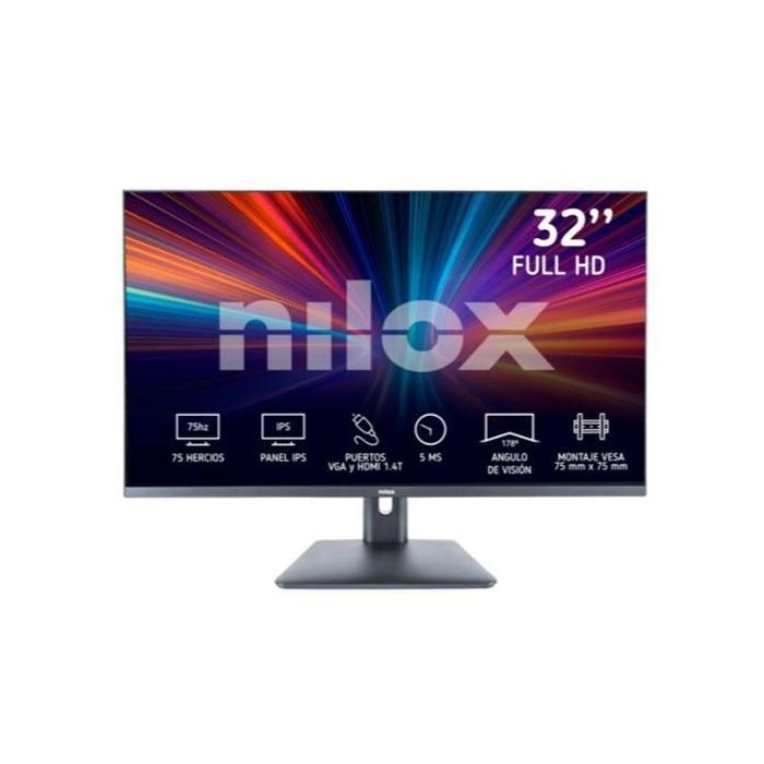 Nilox Monitor Desktop 32" Full Hd, Ips, Hdmi, Vga, 5Ms