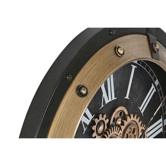 Reloj de Pared Home ESPRIT Negro Dorado Hierro 80 X 8,5 X 80 cm 3 Reloj de Pared Home ESPRIT Negro Dorado Hierro 80 X 8,5 X 80 cm 3
