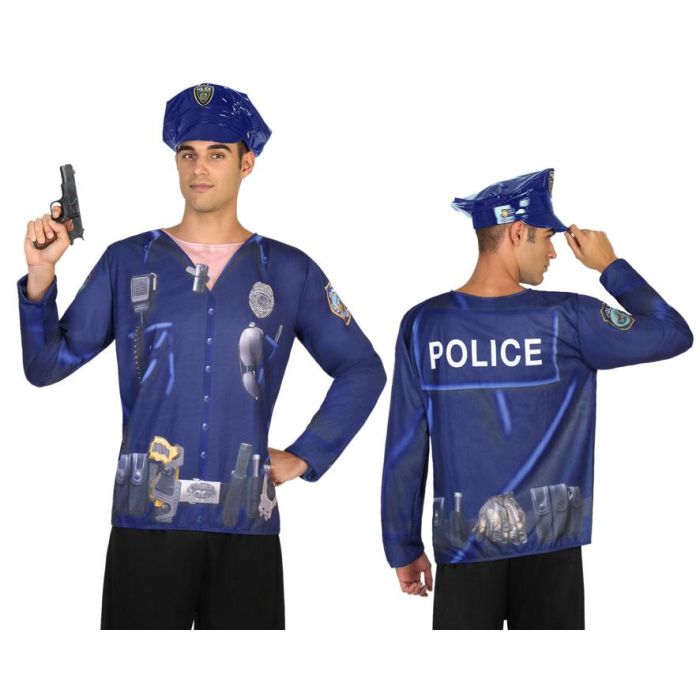 Camiseta Policia Adulto Hombre M-L