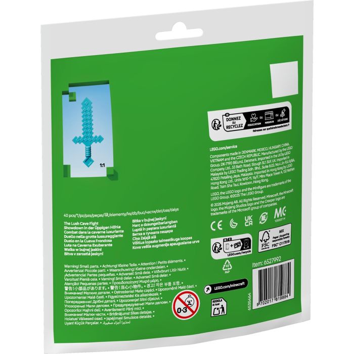 LEGO 30705 Minecraft Duelo en la Cueva Frondosa Juego de Construcción 40 Piezas 5 LEGO 30705 Minecraft Duelo en la Cueva Frondosa Juego de Construcción 40 Piezas 5