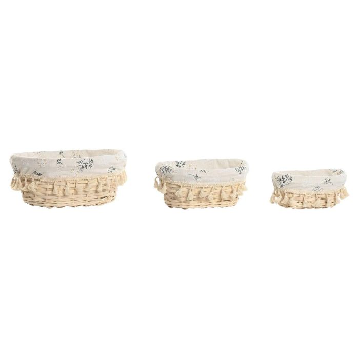 Cesta Shabby DKD Home Decor Natural 22 x 12 x 29 cm Set de 3 1 Cesta Shabby DKD Home Decor Natural 22 x 12 x 29 cm Set de 3 1