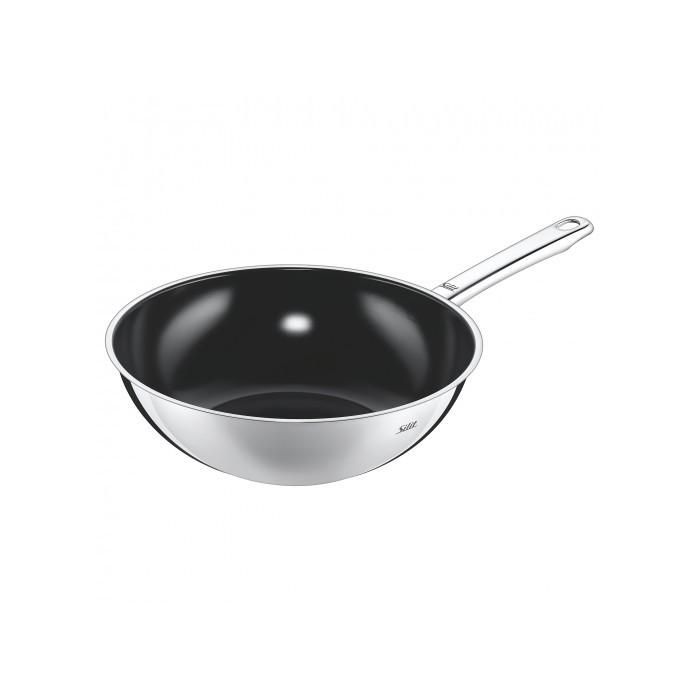 Silit 2137263753 Wok-Pfanne 28 cm Wuhan Sartén para wok/sofrito Acero inoxidable Antiadherente
