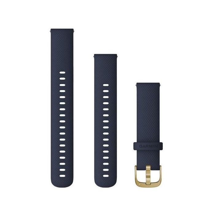 Garmin Correa de repuesto de silicona 18mm Azul/Dorado con hebilla