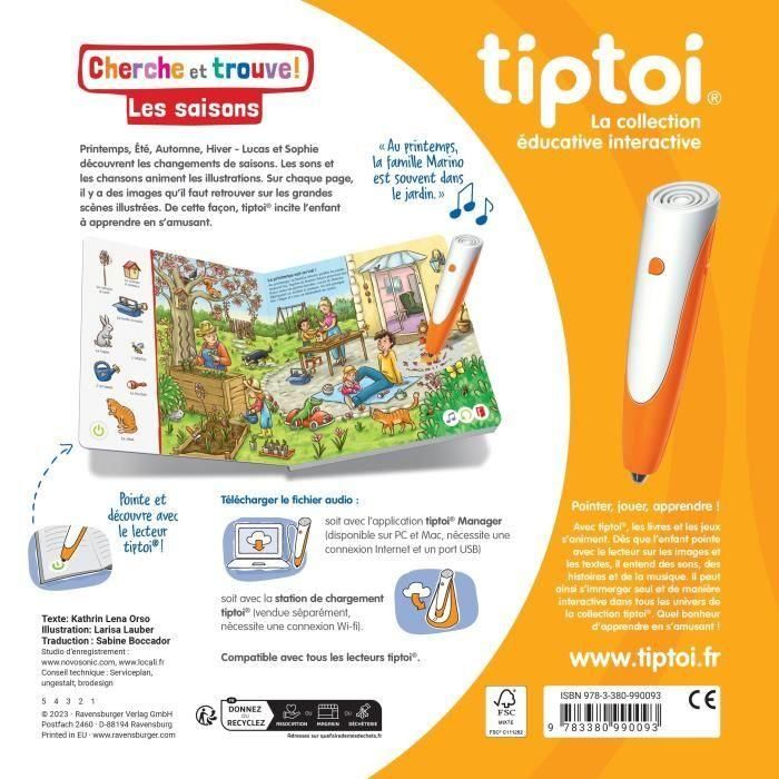 Ravensburger 13099009 Tiptoi - Libro Interactivo "Busca y Encuentra las Estaciones" - Juego Educativo Electrónico sin Pantalla para 2+ Años 1 Ravensburger 13099009 Tiptoi - Libro Interactivo "Busca y Encuentra las Estaciones" - Juego Educativo Electrónico sin Pantalla para 2+ Años 1