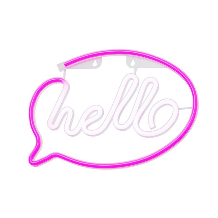 Forever Lampara Neon LED Hello Pink - Decoración Moderna para Hogar y Negocios 1