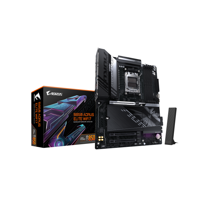 Gigabyte B850 AORUS ELITE WIFI7 Placa Base - AMD Ryzen 9000, Wi-Fi 7, DDR5 8200MHz, PCIe 5.0, 9MB85EL7-00-G10 0 Gigabyte B850 AORUS ELITE WIFI7 Placa Base - AMD Ryzen 9000, Wi-Fi 7, DDR5 8200MHz, PCIe 5.0, 9MB85EL7-00-G10 0