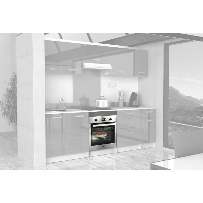 START Mueble bajo de cocina para horno de 60 cm con encimera incluida - Gris brillante 1 START Mueble bajo de cocina para horno de 60 cm con encimera incluida - Gris brillante 1