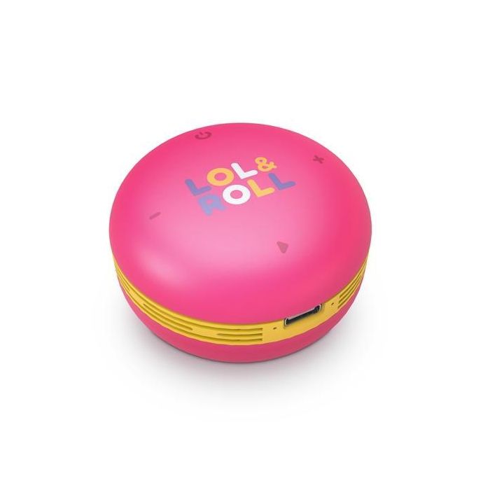 Energy Sistem Altavoz Lol&Roll Pop Kids 5W, Bluetooth 5.0, USB, Rosa - Portátil y Seguro para Niños