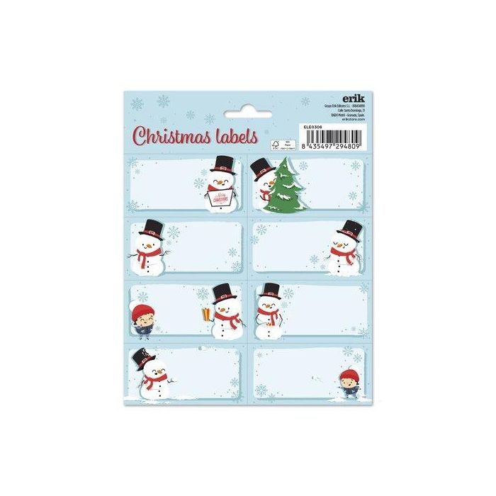 Etiquetas Regalo Bolsa Grupo Erik Navidad Navidad Muñeco De Nieve