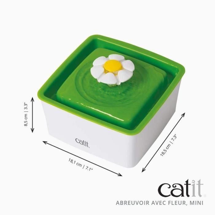 Cat It Mini Bebedero con Flor para Gatos, Fuente de Agua Fresca y Pura 1.5 L (50.7 fl oz), Color Blanco y Verde, Fácil Limpieza 5 Cat It Mini Bebedero con Flor para Gatos, Fuente de Agua Fresca y Pura 1.5 L (50.7 fl oz), Color Blanco y Verde, Fácil Limpieza 5