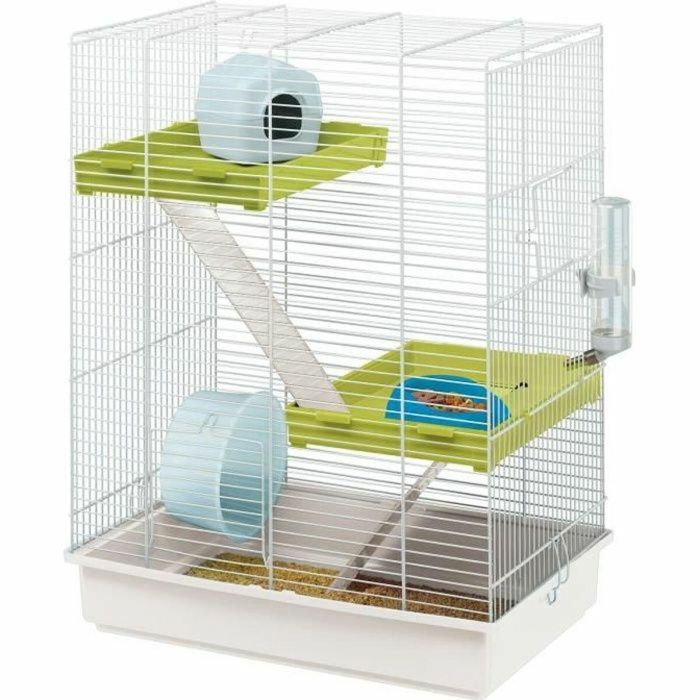 Ferplast Jaula Roedores Hamster Tris para Hámster y Pequeños Roedores, Espaciosa y Segura
