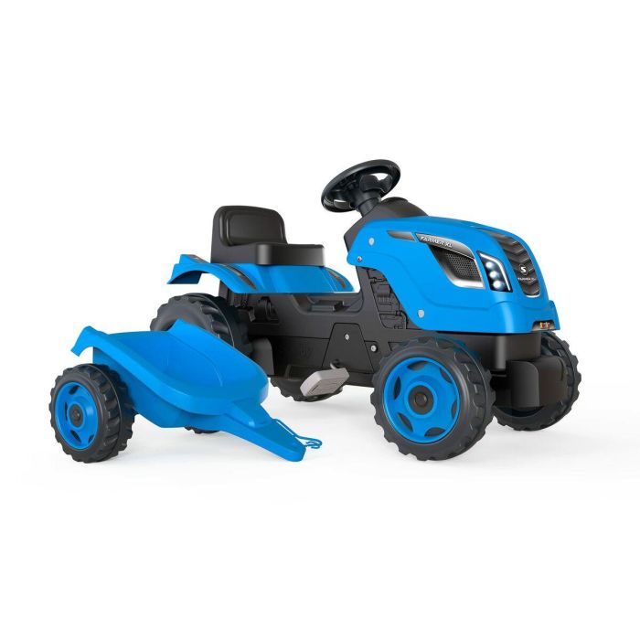 Smoby Tractor de Pedales Farmer XL con Remolque - Azul SMO3032167101297 1